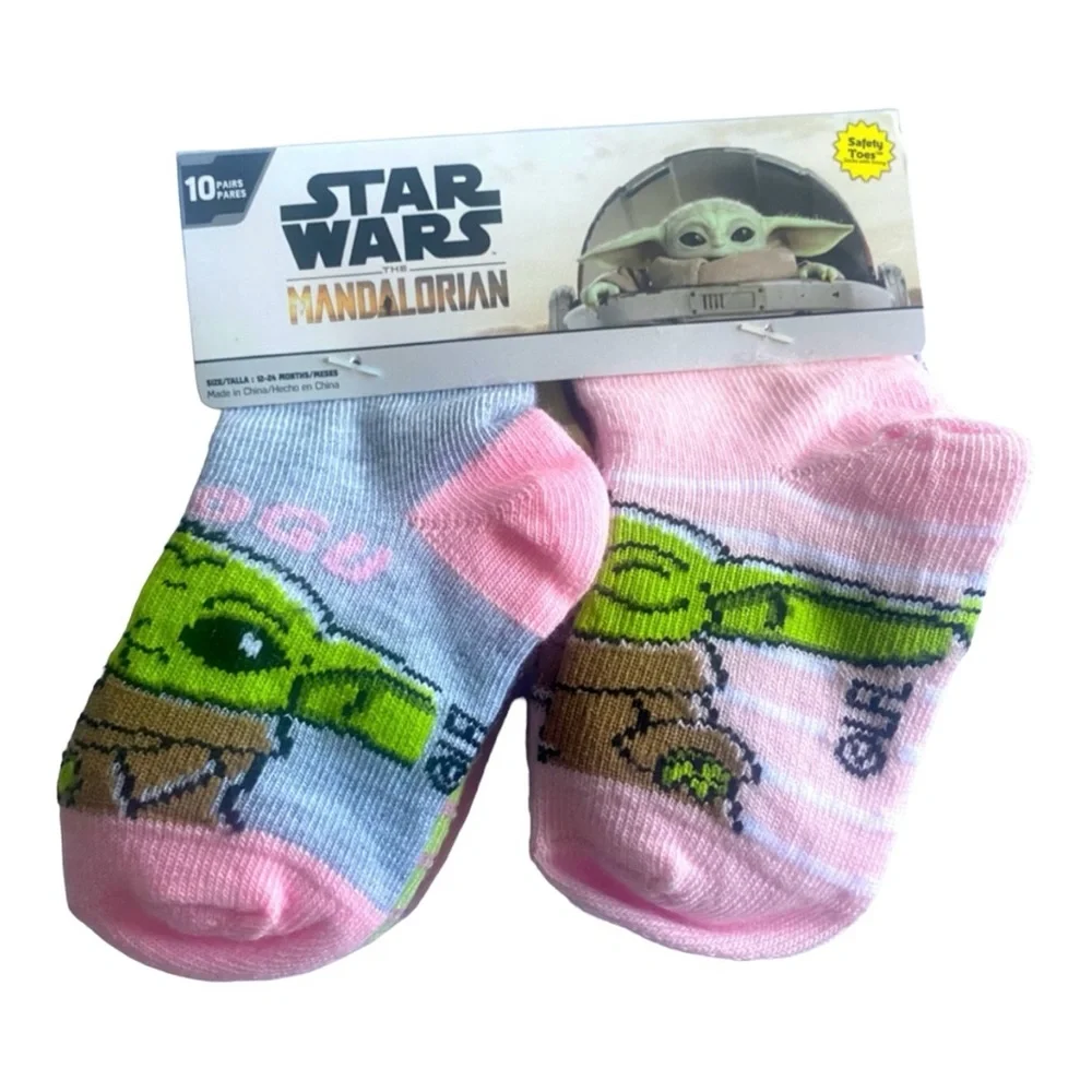 10pk Safety‎ Toes Sock With Lining Baby Girls Size 12-14 Months